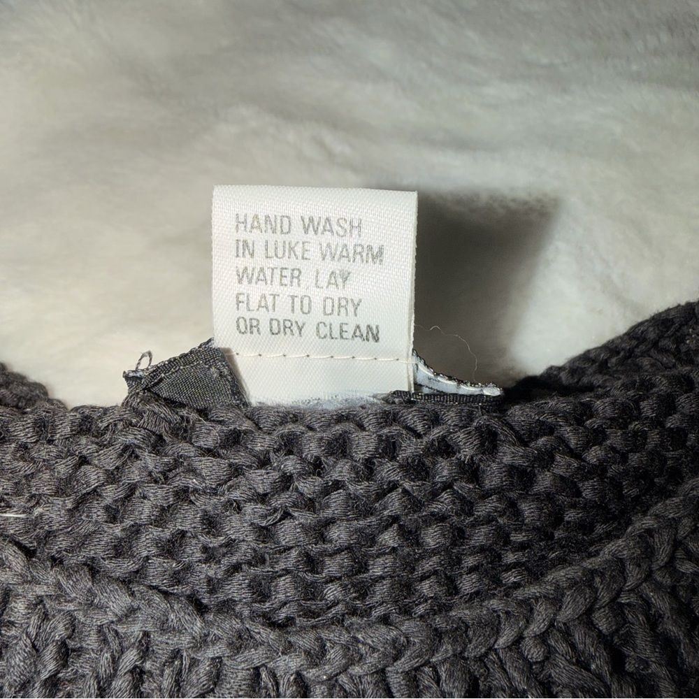Angel Hand Knit Abstract Sweater Cream Black Small Poet Core Dark Academia Indie - Picture 6 of 6